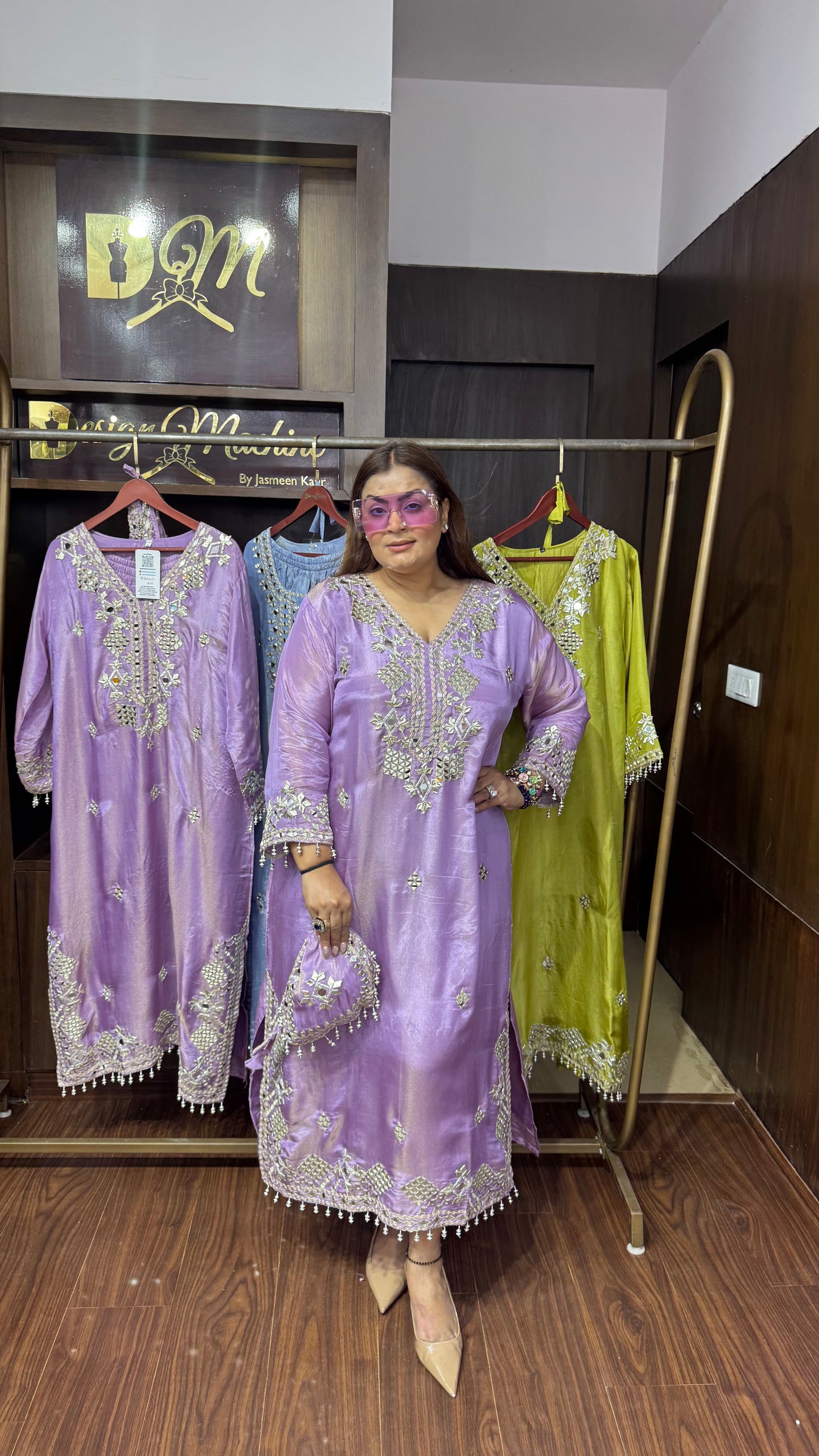 Zehra Glass Tissue Phiran Set