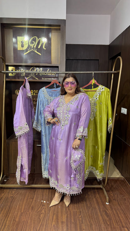 Zehra Glass Tissue Phiran Set
