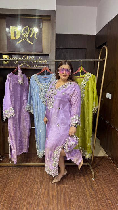 Zehra Glass Tissue Phiran Set
