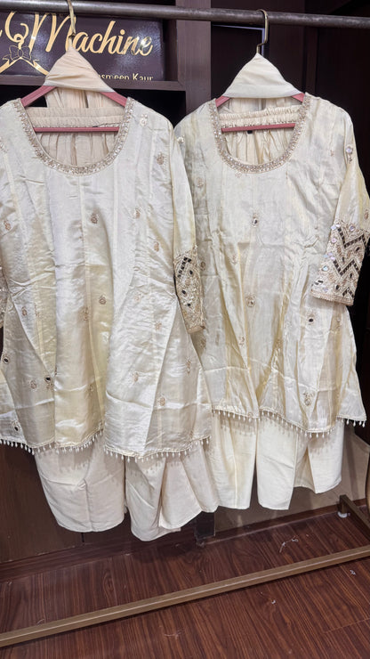 Qamira (Glass Tissue Short Anarkali)