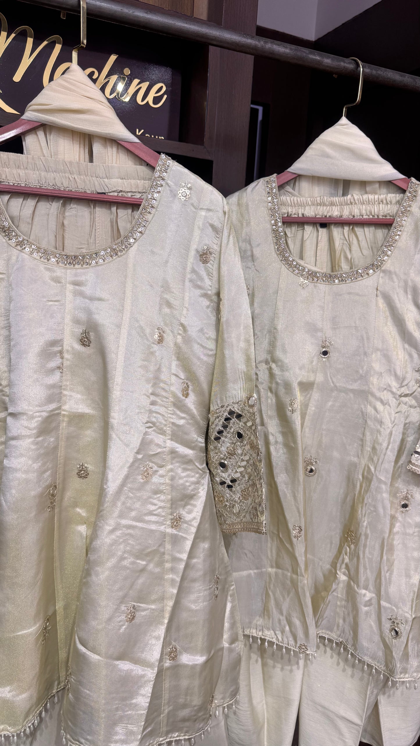 Qamira (Glass Tissue Short Anarkali)