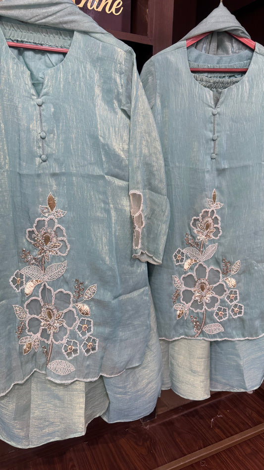 Devira (Glass Tissue Sharara Suit)