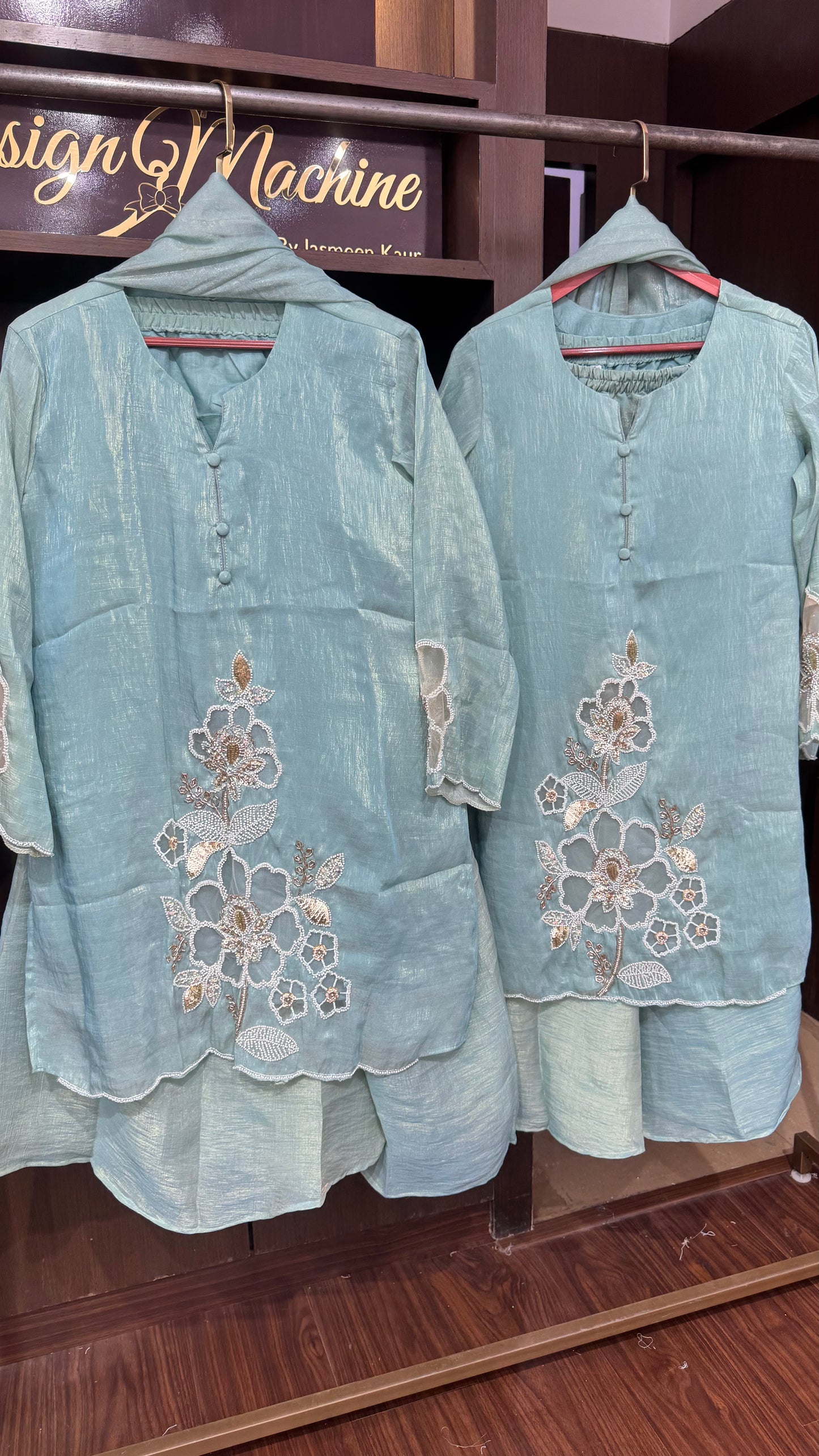 Devira (Glass Tissue Sharara Suit)