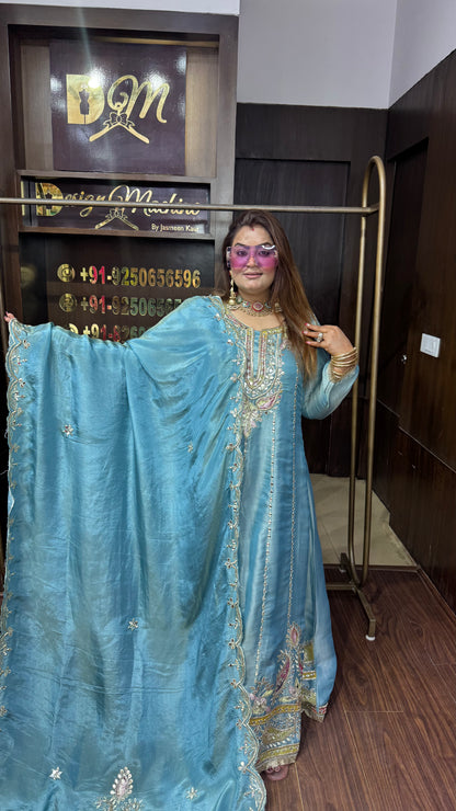 Avarielle Pure Chunon Anarkali Suit