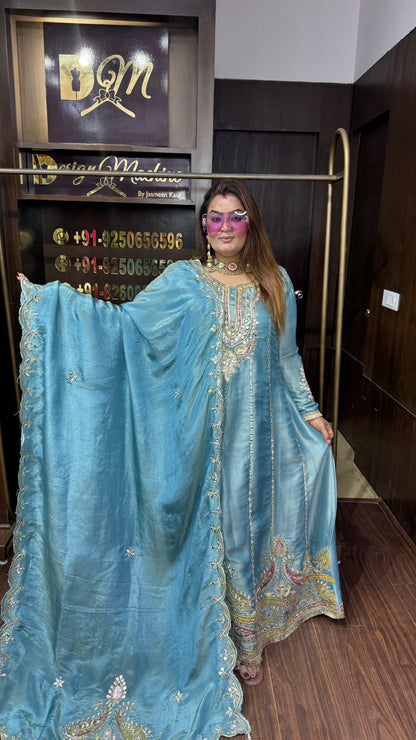 Avarielle Pure Chunon Anarkali Suit
