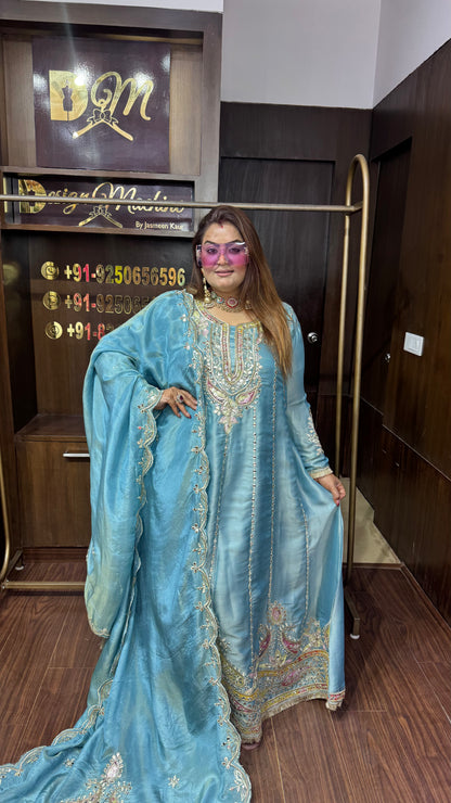 Avarielle Pure Chunon Anarkali Suit