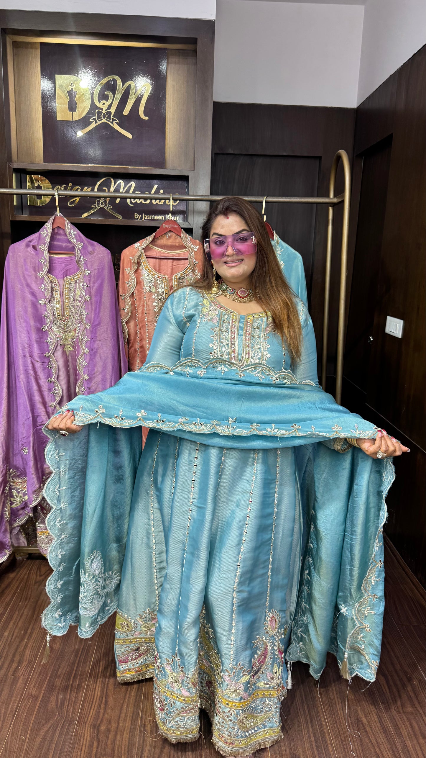 Avarielle Pure Chunon Anarkali Suit
