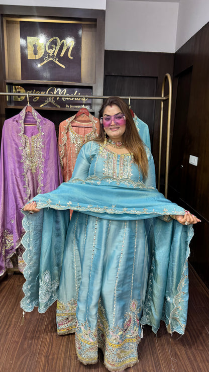 Avarielle Pure Chunon Anarkali Suit