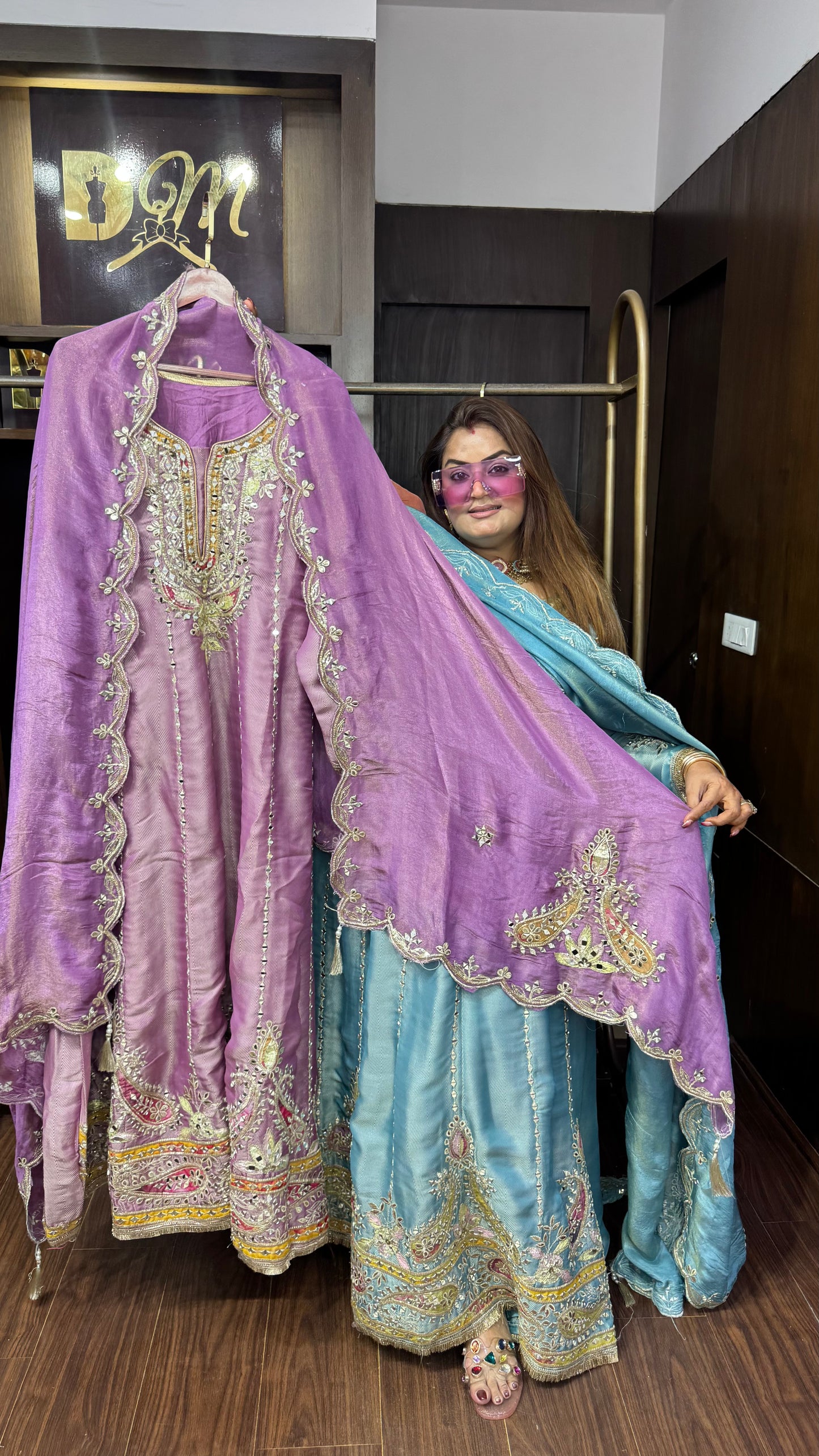 Avarielle Pure Chunon Anarkali Suit
