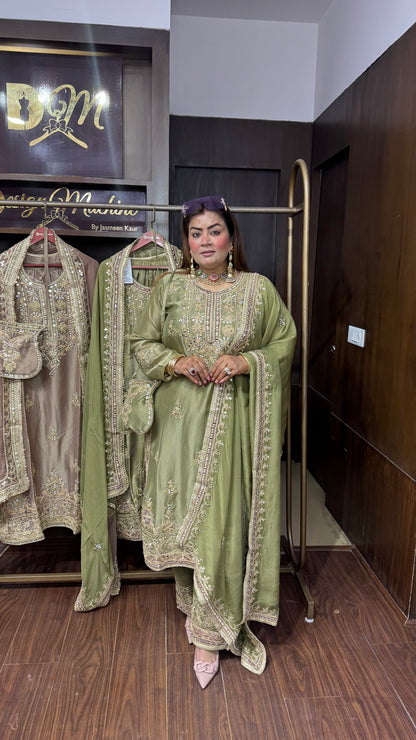 Mehrunisa Glass Tissue Pakistani Suit