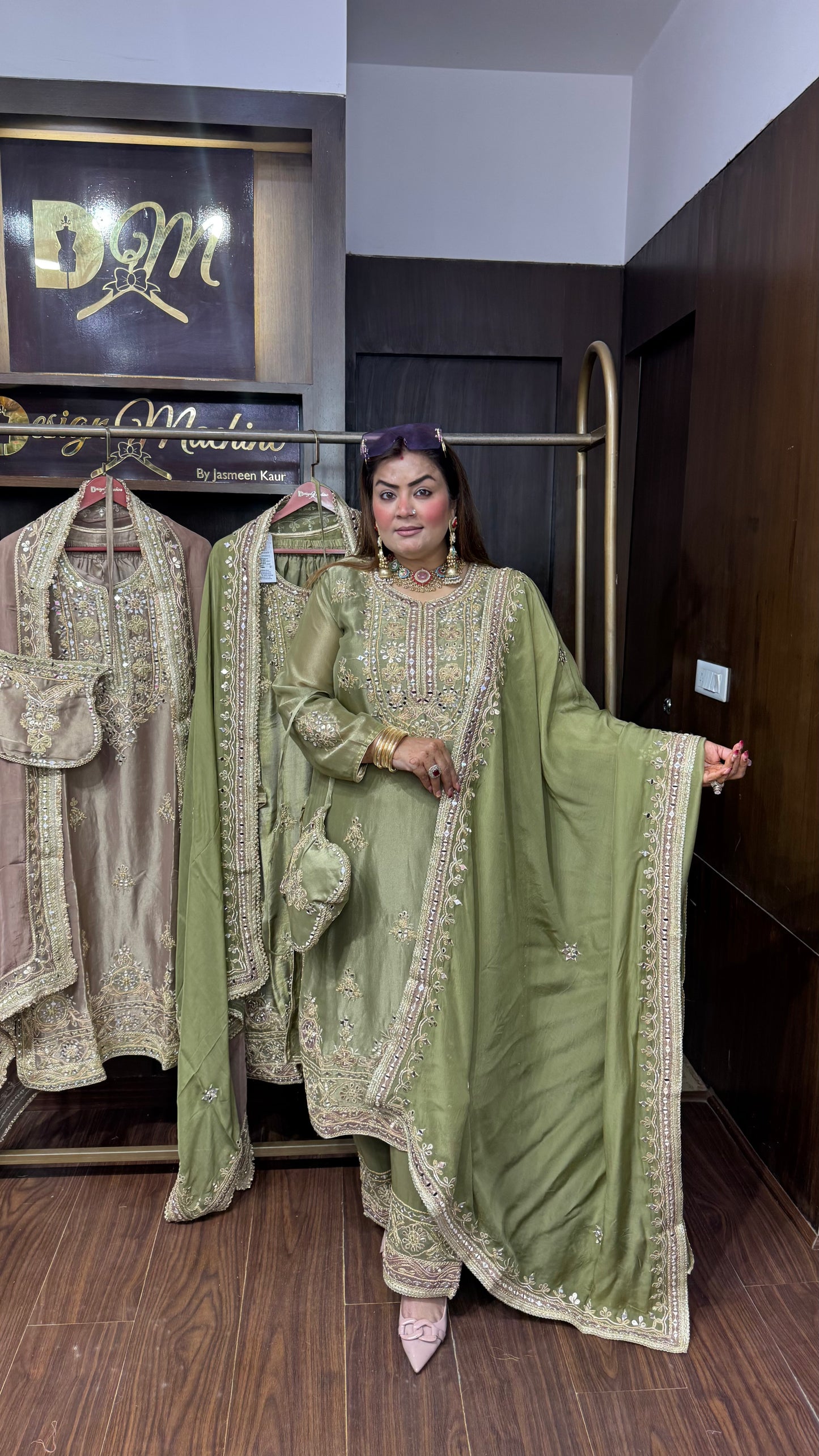 Mehrunisa Glass Tissue Pakistani Suit