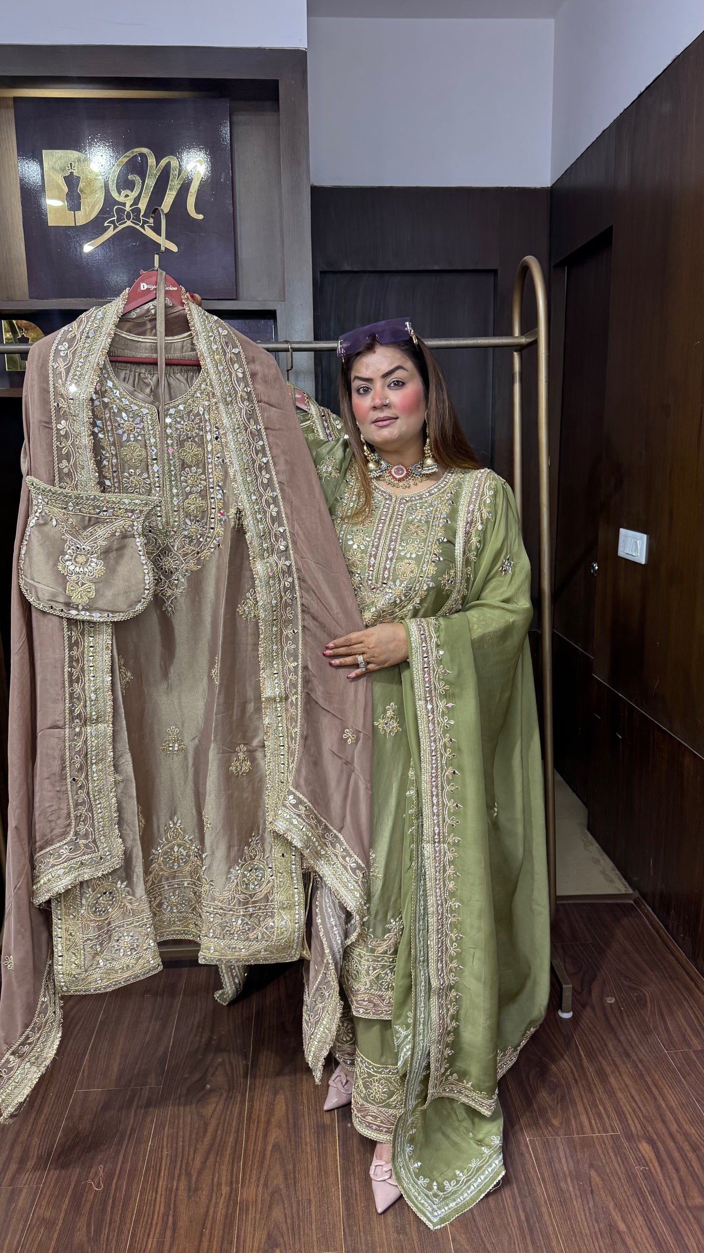 Mehrunisa Glass Tissue Pakistani Suit