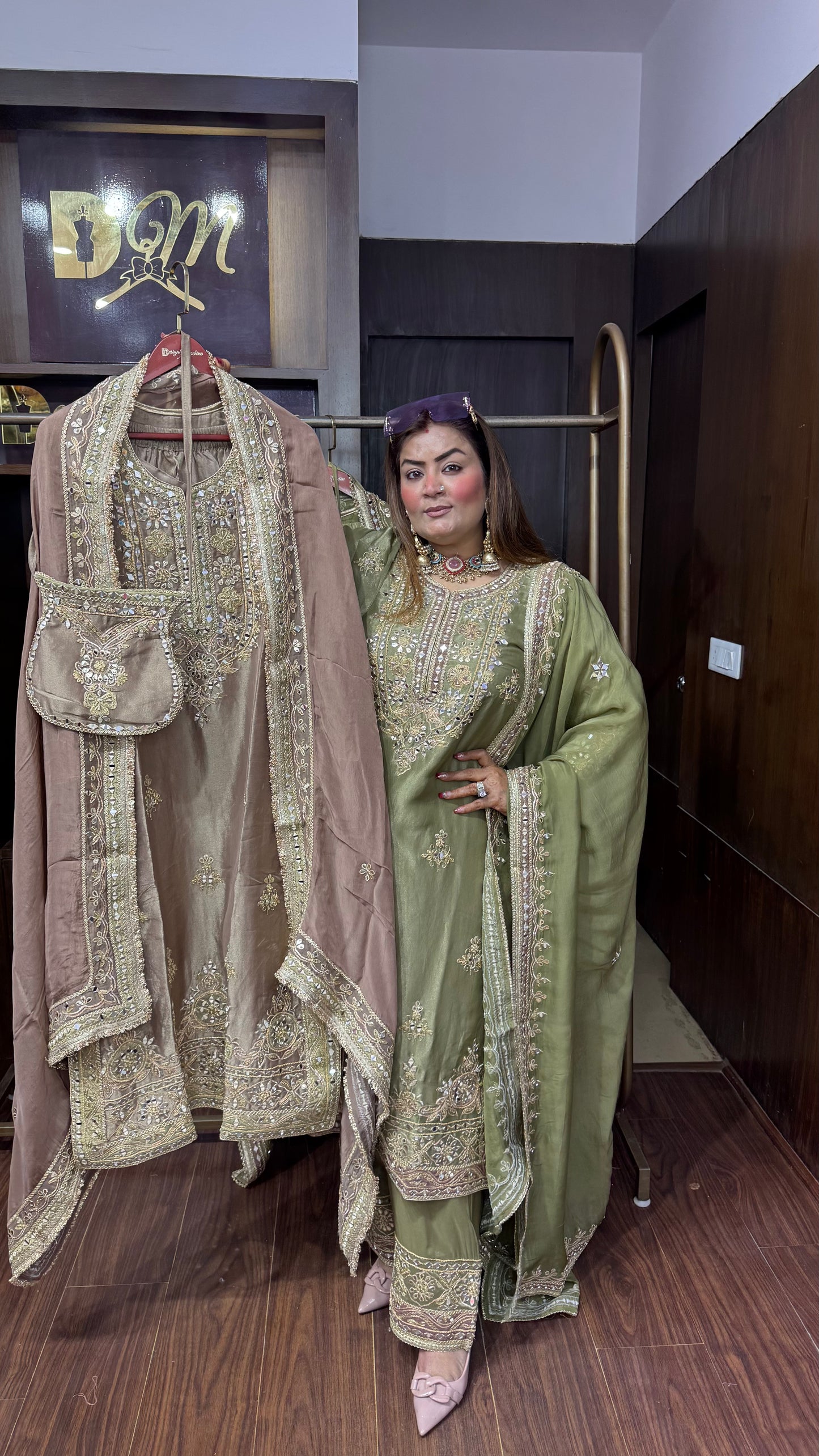 Mehrunisa Glass Tissue Pakistani Suit