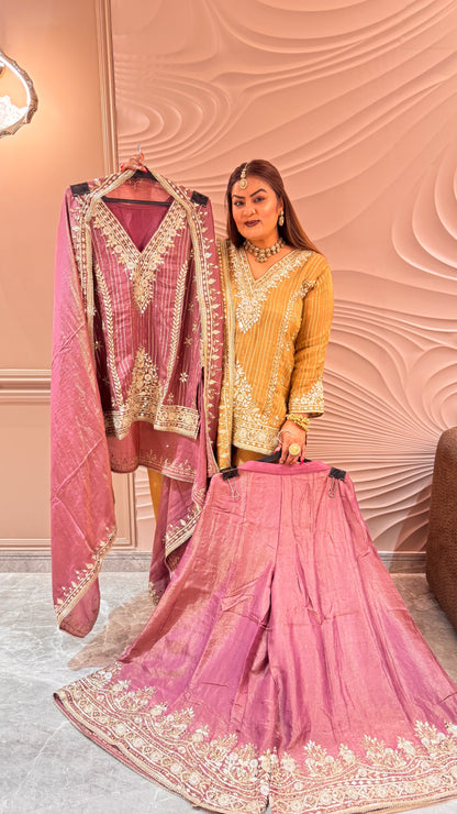 Arezia (Glass Tissue Sharara Suit)