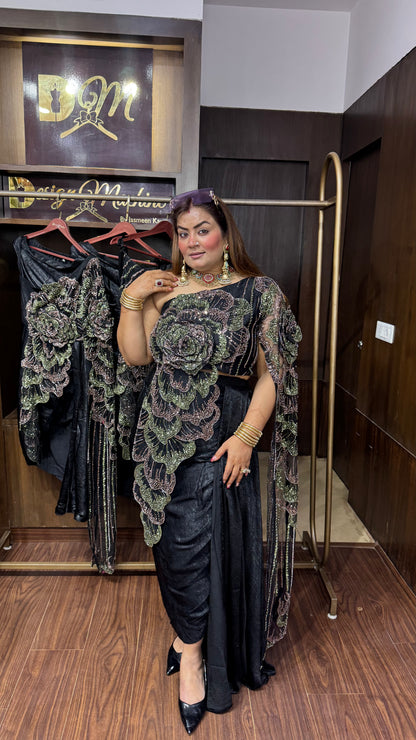 Avyrelle Pure Crepe Indo-Western