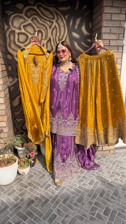 Velina (Crepe Sharara Suit)
