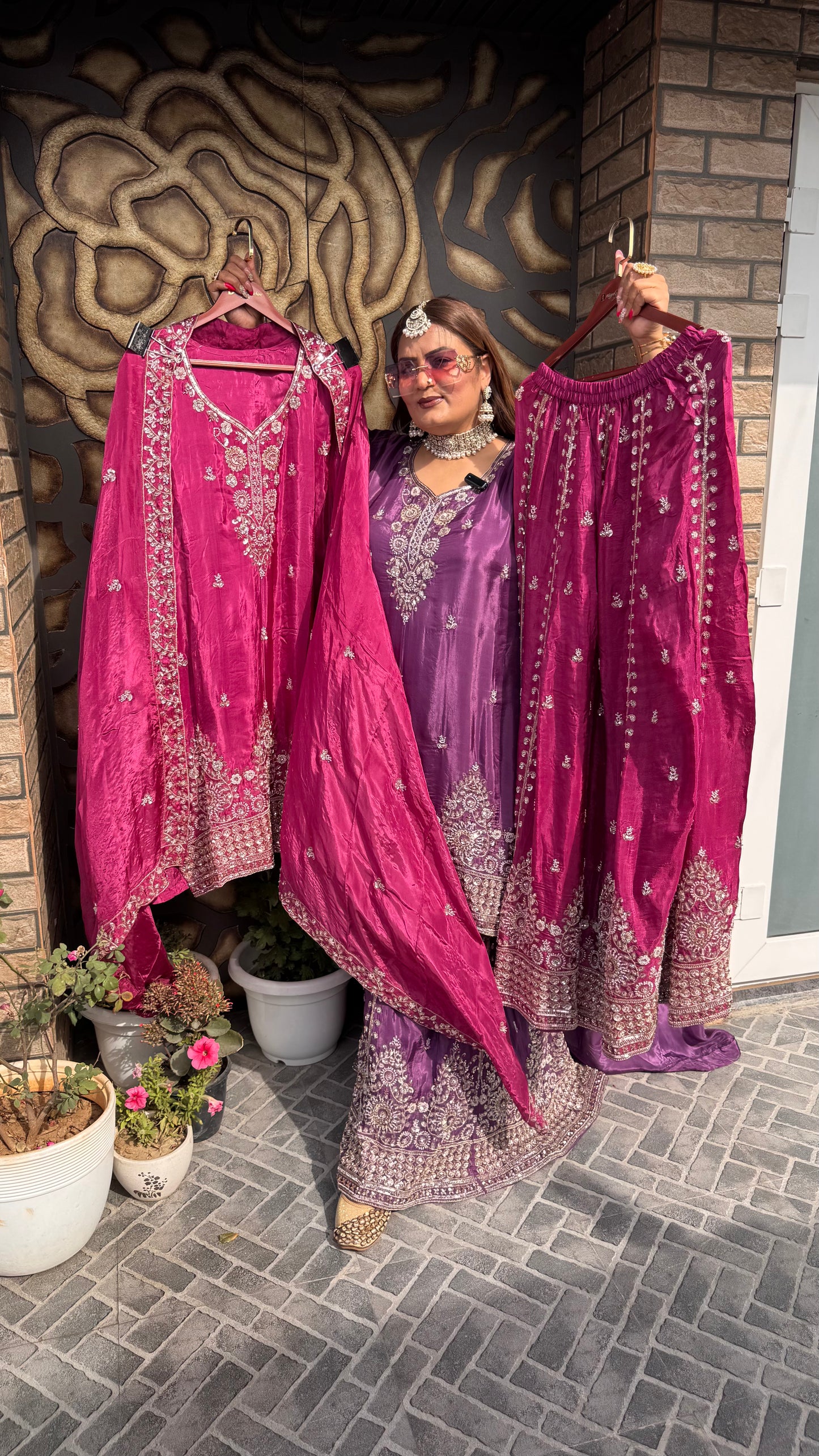 Velina (Crepe Sharara Suit)