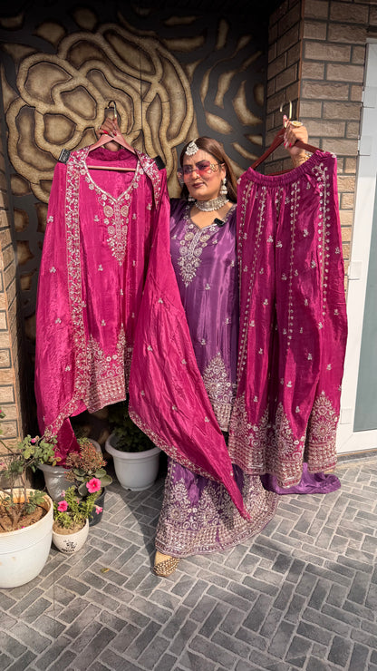 Velina (Crepe Sharara Suit)