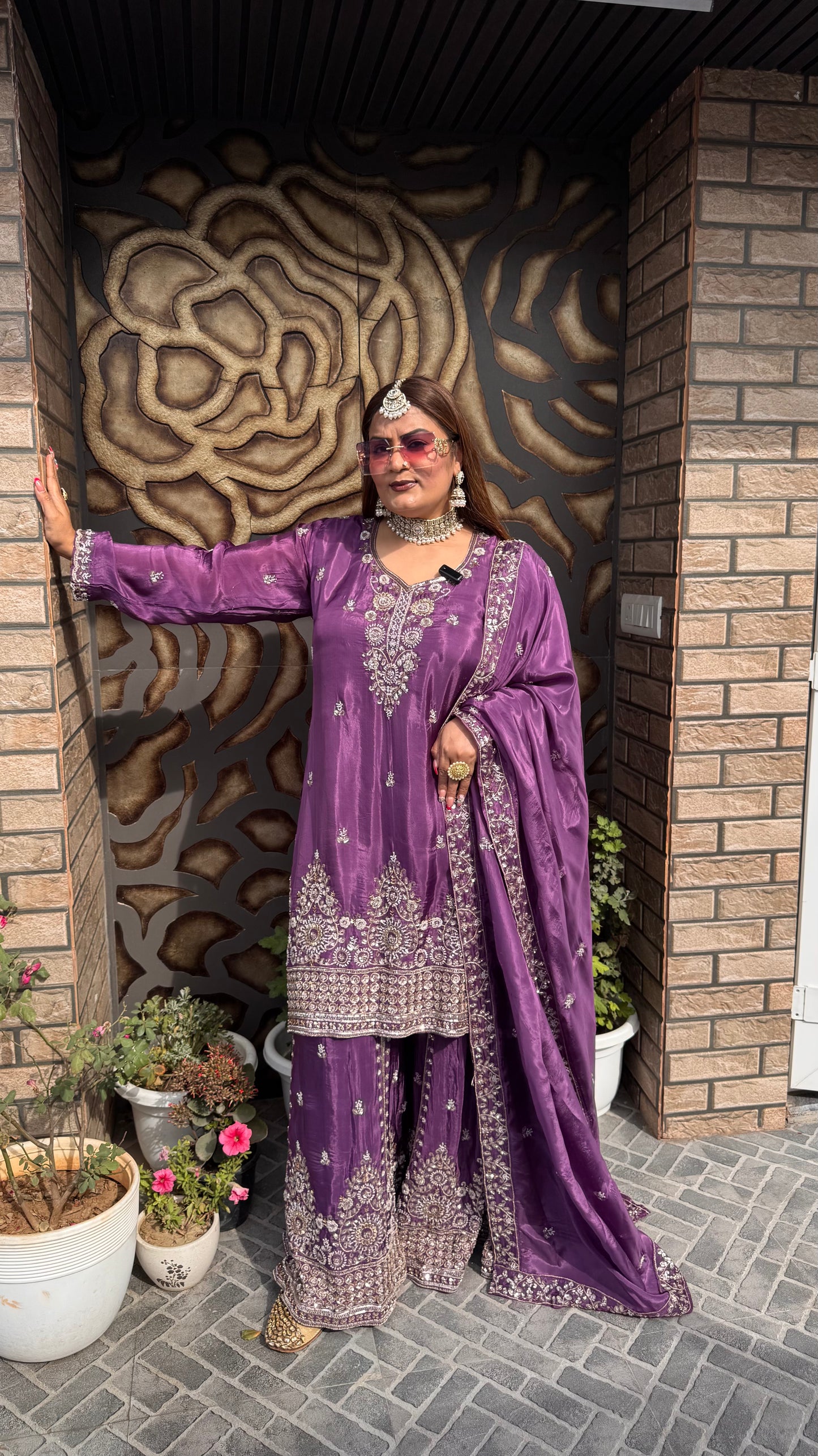 Velina (Crepe Sharara Suit)
