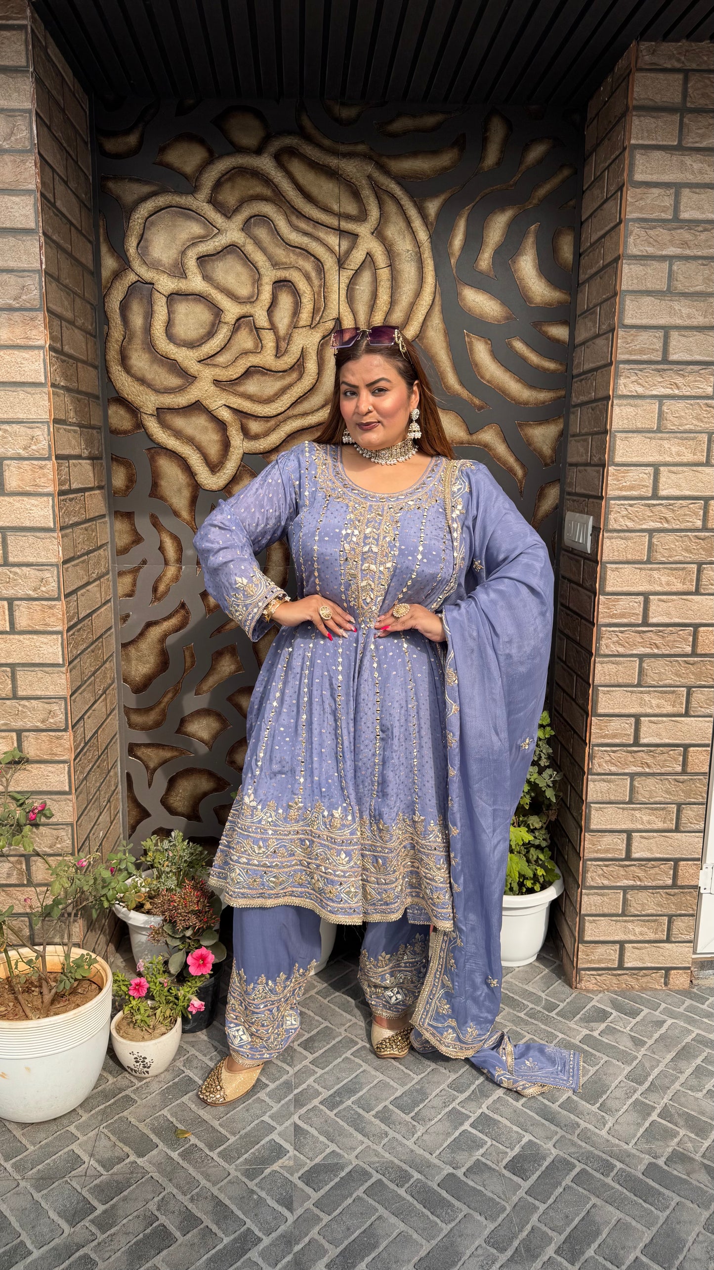 Velina (Pure Chinnon Anarkali)