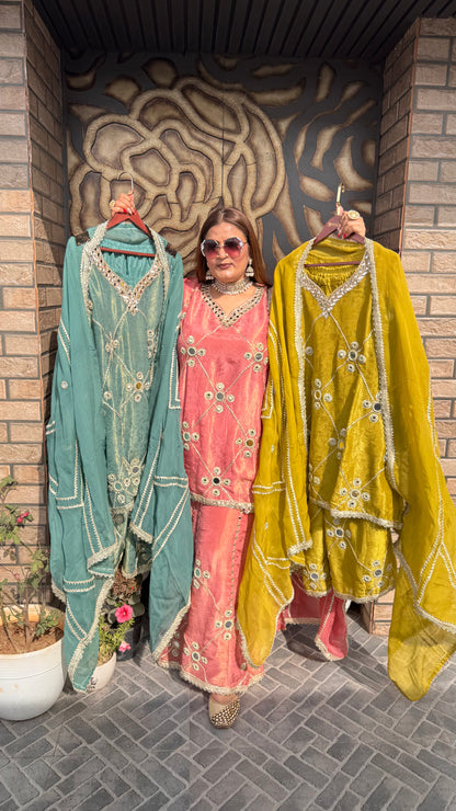 Zymera (Glass Tissue Sharara Suit)