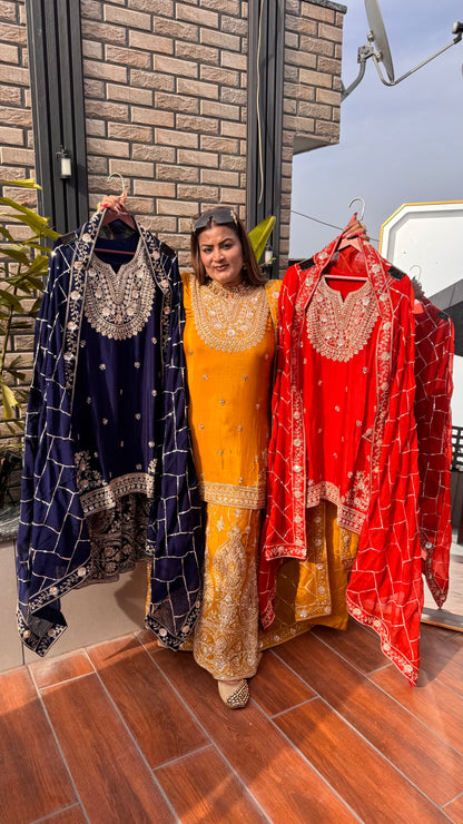 Tanvika (Chinnon Sharara Suit)