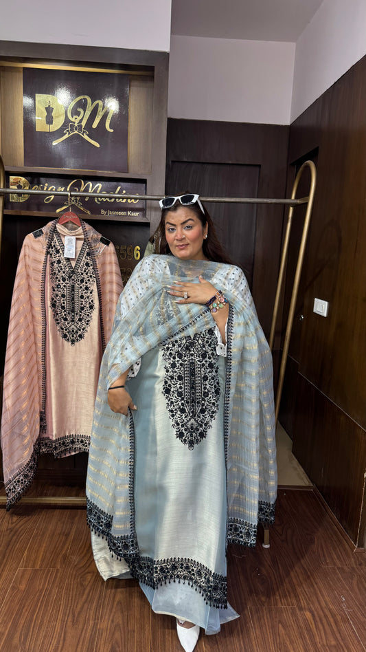 Aurelia Glass Tissue Unstitched Suit