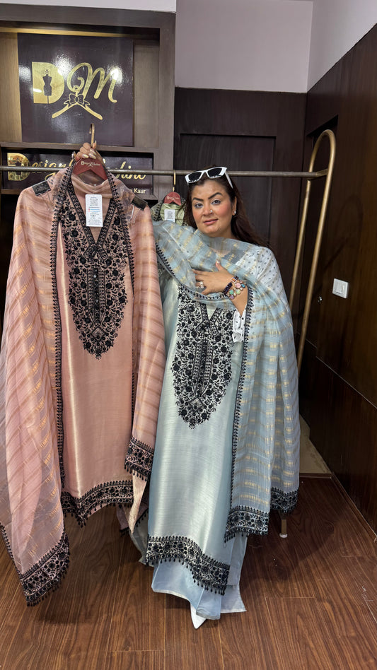 Aurelia Glass Tissue Unstitched Suit