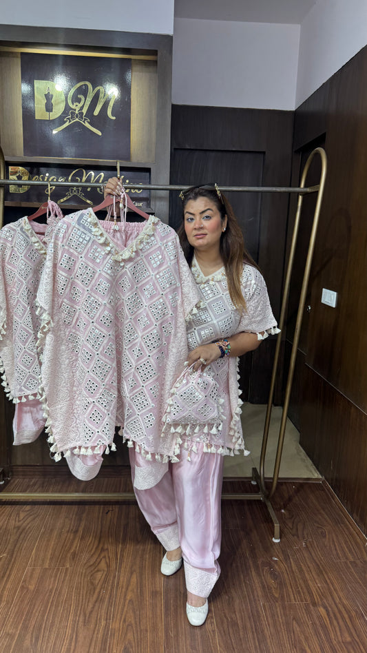 Zarisha Lakhnavi Short Kaftan Co-ord Set