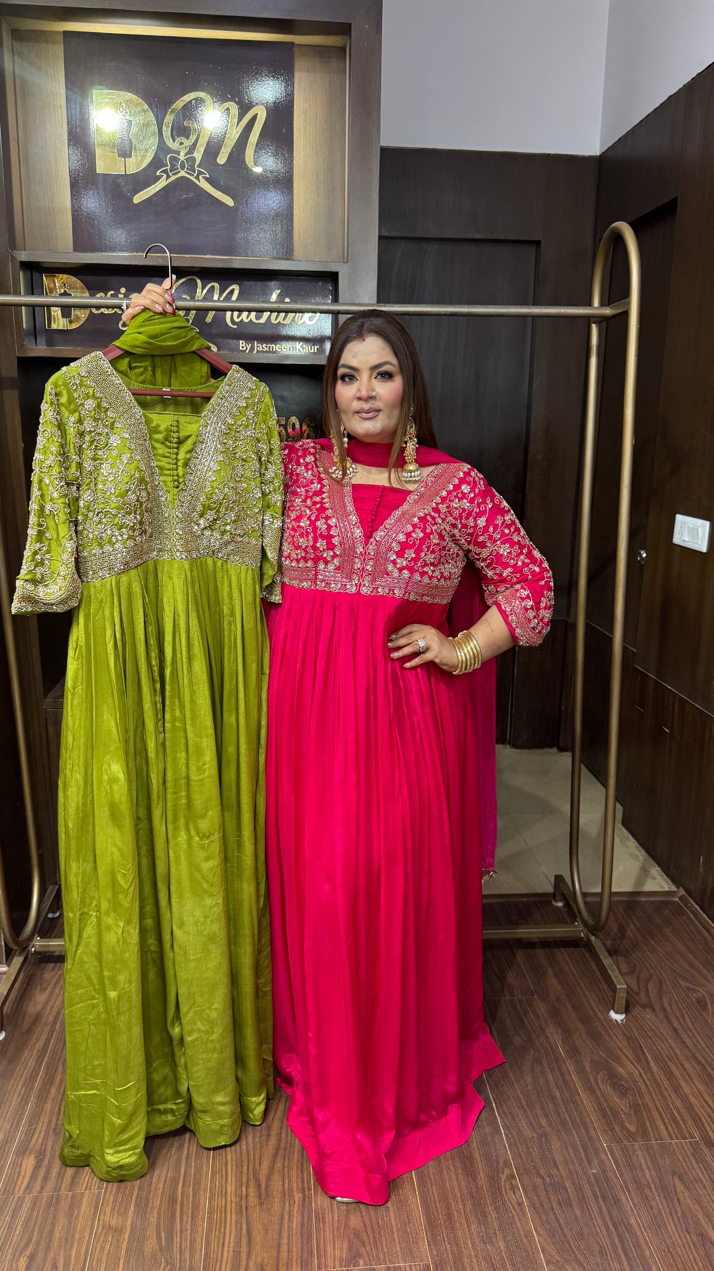 Aashvielle Pure Chunon Anarkali Suit
