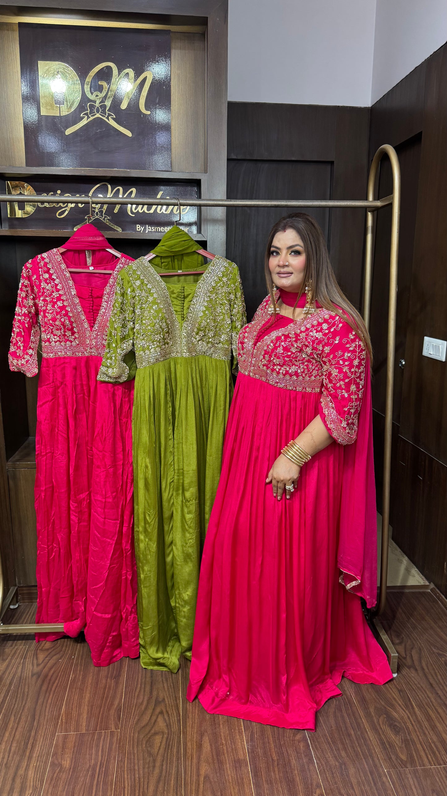 Aashvielle Pure Chunon Anarkali Suit