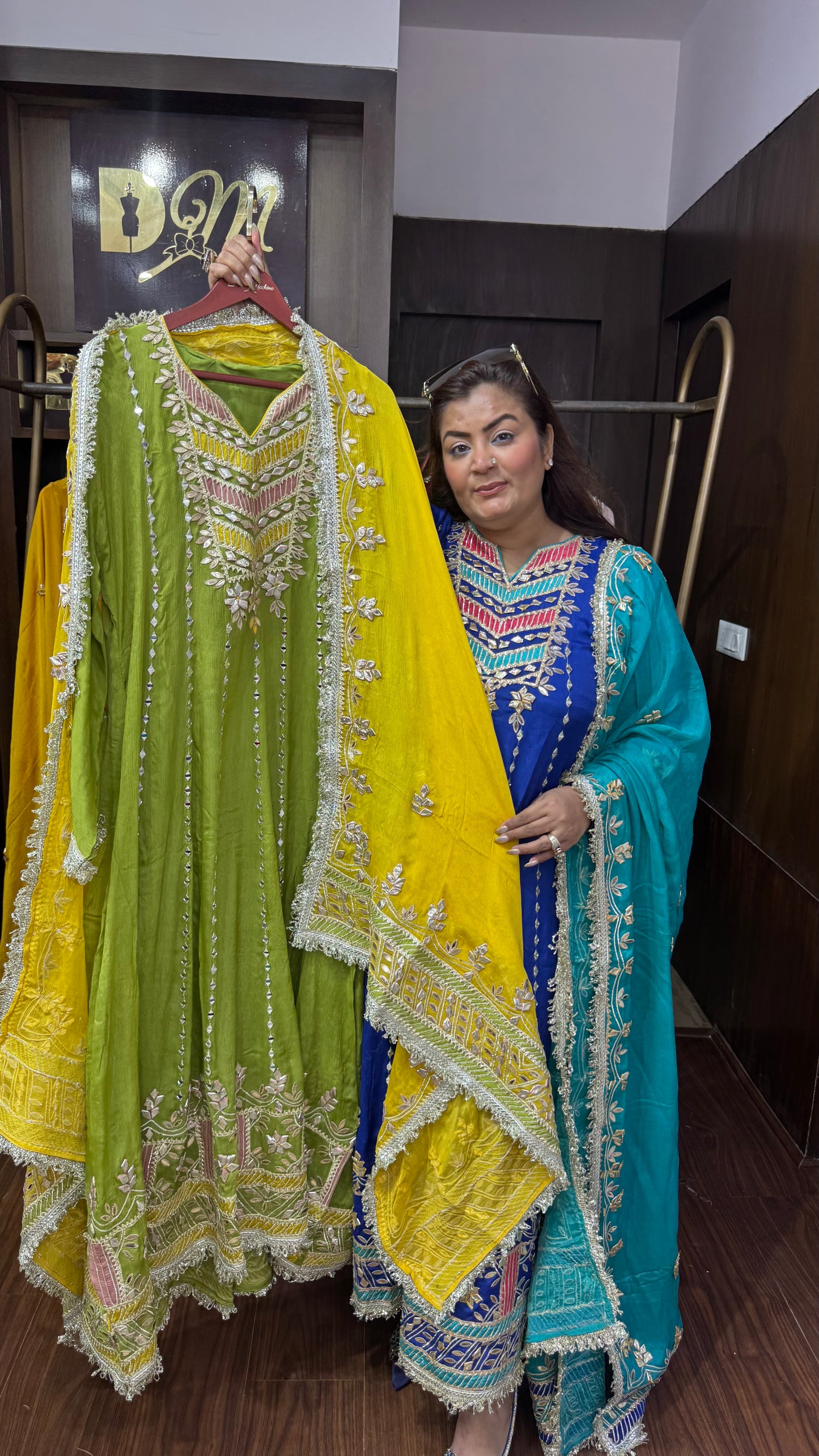 Meher Pure Chinon Anarkali Suit