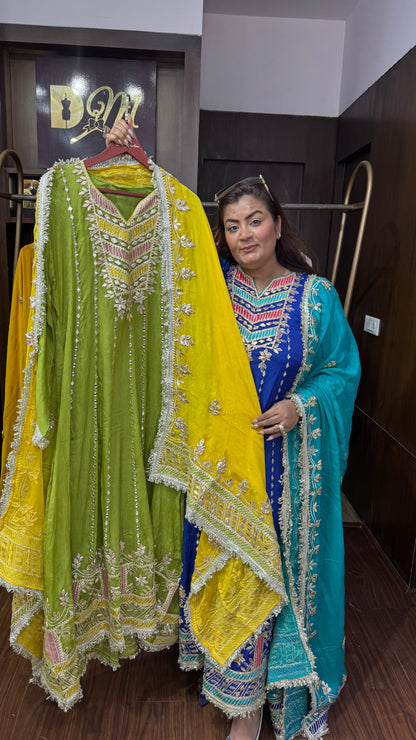 Meher Pure Chinon Anarkali Suit