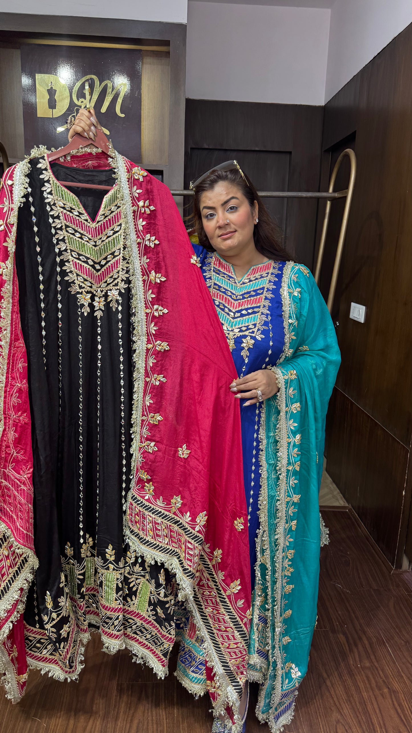 Meher Pure Chinon Anarkali Suit