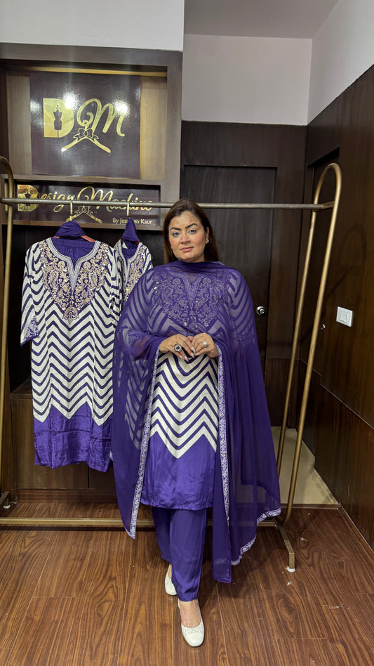 Elara Pure Crepe Suit