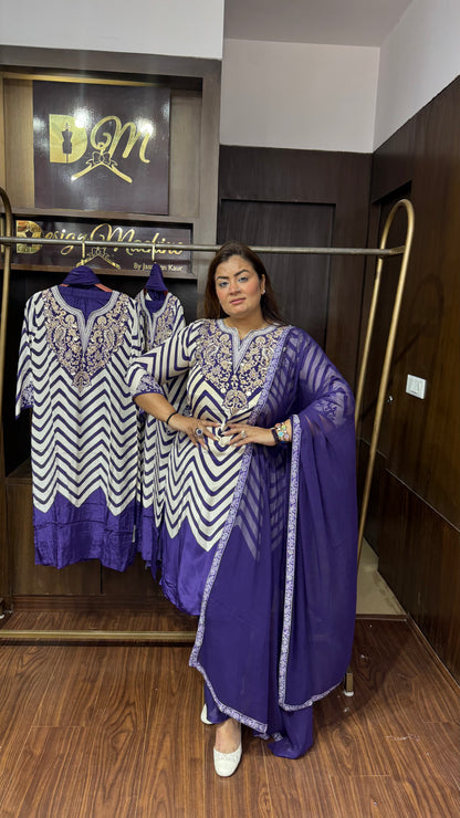 Elara Pure Crepe Suit