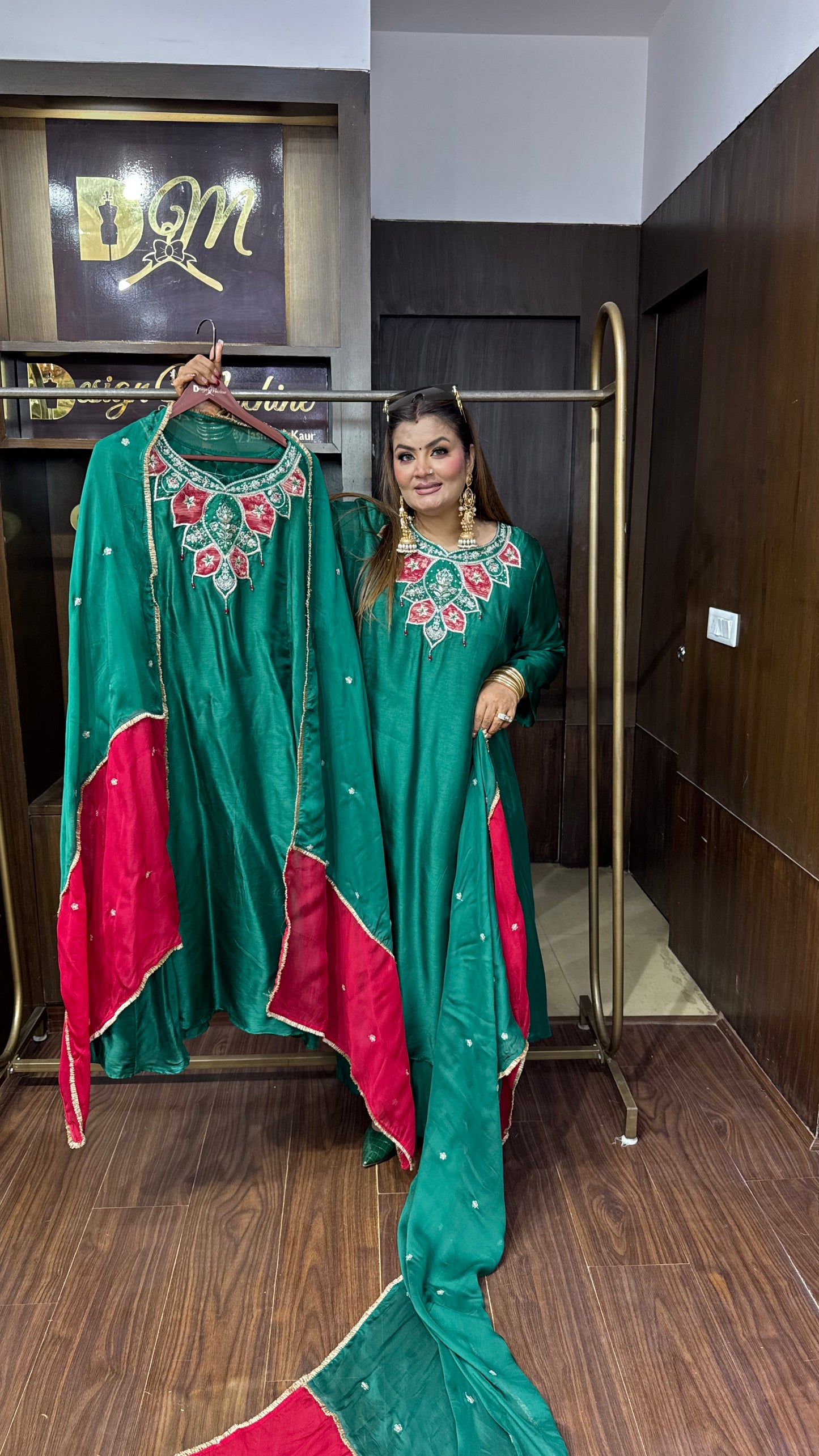 Zivelle Pure Silk Anarkali Suit
