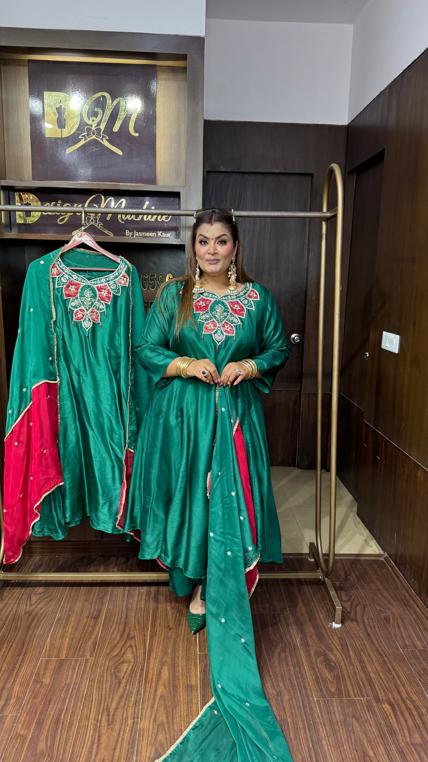 Zivelle Pure Silk Anarkali Suit