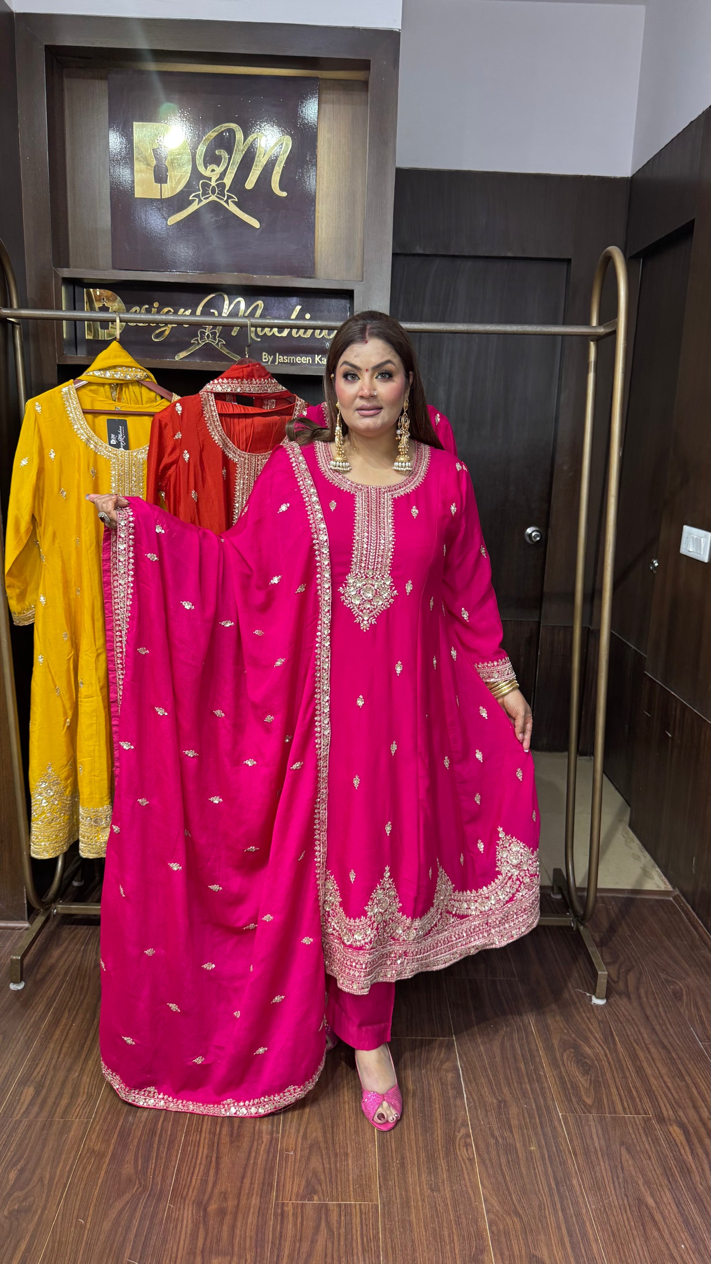 Reyanshi Pure Chunon Crepe Anarkali Suit