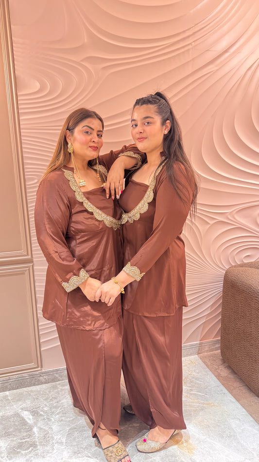 Velora (Pure Crepe Harem Pant Designer Cordset)