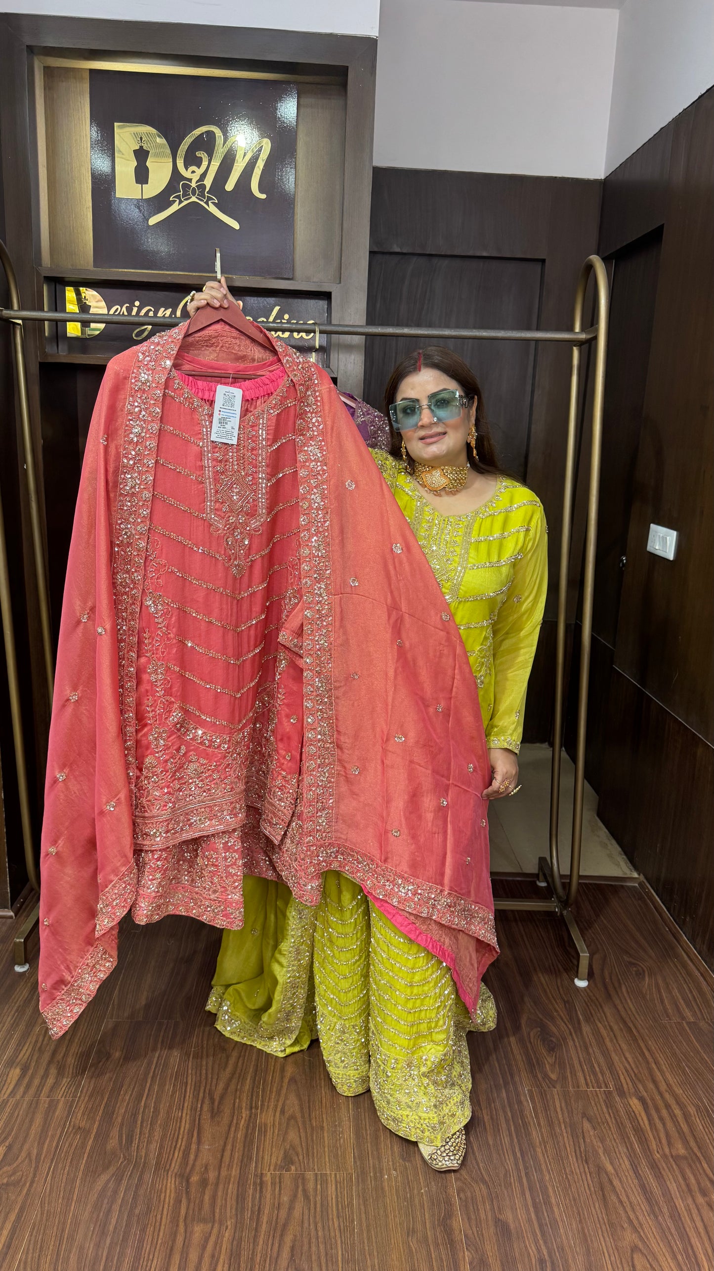 Veloura (Glass Tissue Sharara Suit)