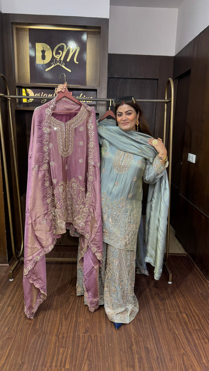 Aurielle (Glass Tissue Sharara Suit)