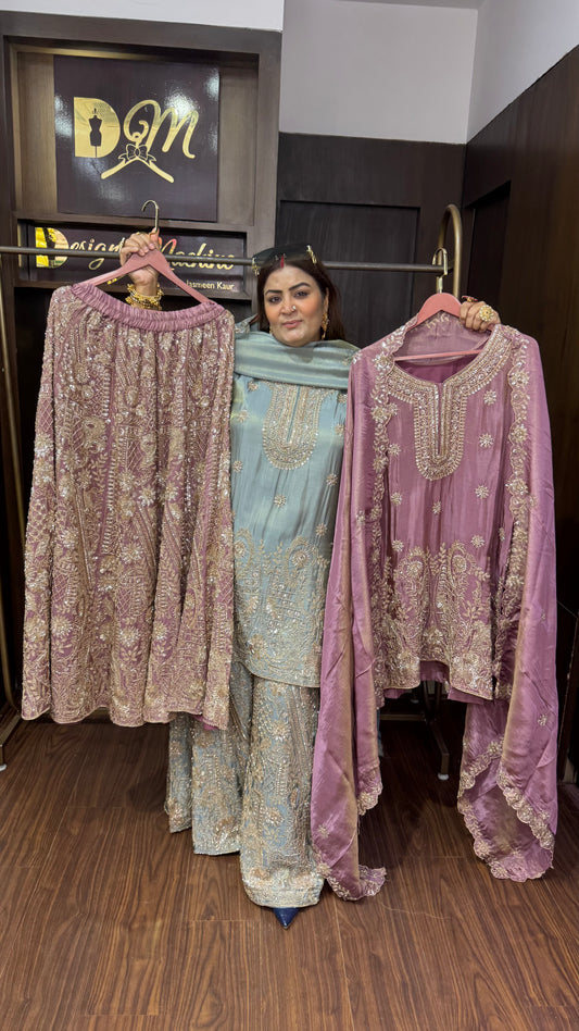 Aurielle (Glass Tissue Sharara Suit)