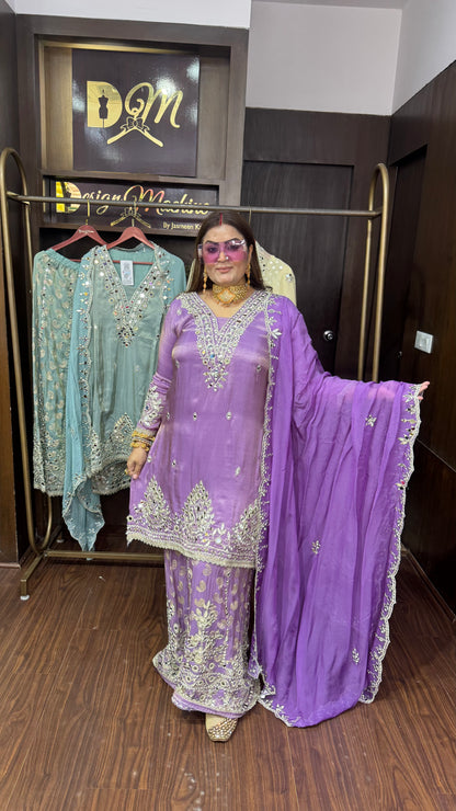 Elyria (Glass Tissue Sharara Suit)