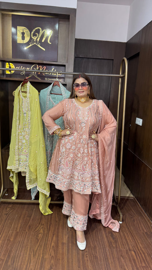 Novira (Chinnon Crepe Anarkali Suit)