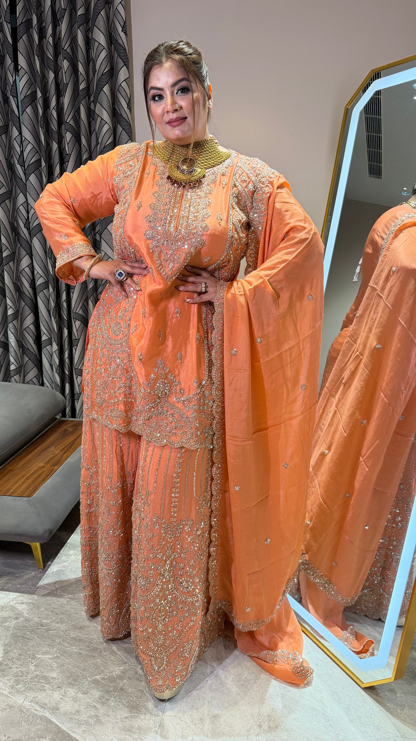 Aabira Pure Crepe Ready Made