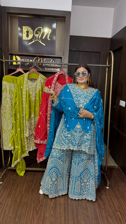 Zurelia (Glass Tissue Sharara Suit)