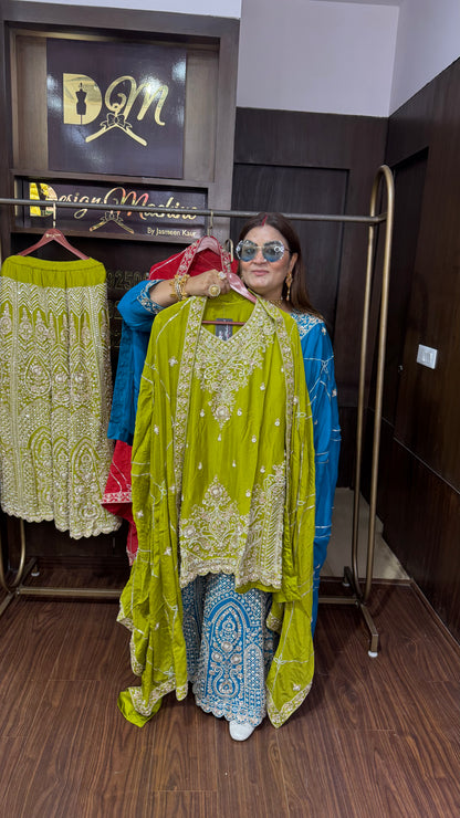 Zurelia (Glass Tissue Sharara Suit)