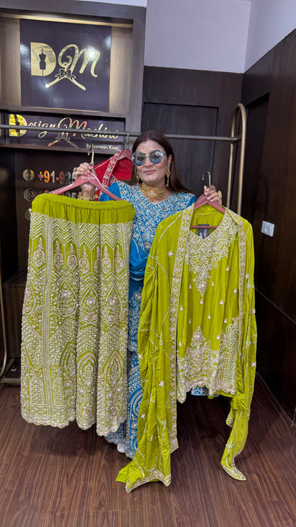 Zurelia (Glass Tissue Sharara Suit)