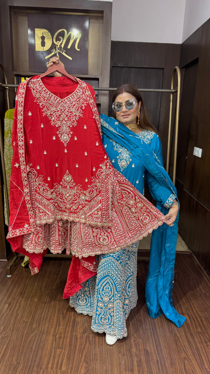 Zurelia (Glass Tissue Sharara Suit)